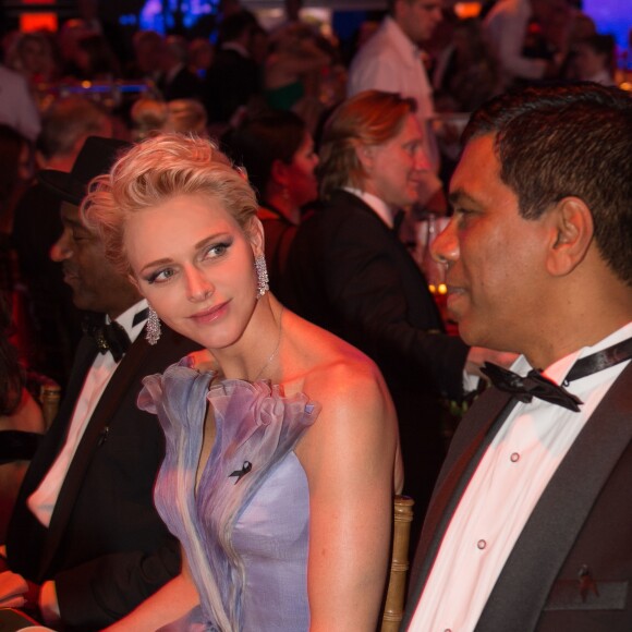 La princesse Charlène de Monaco lors du 68ème gala de la Croix-Rouge monégasque dans la salle des Etoiles du Sporting Monte-Carlo à Monaco, le 23 juillet 2016. © Palais Princier / Pierre Villard / Monte Carlo Société des Bains de Mer via Bestimage