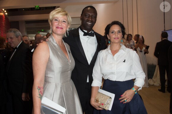 Maïtena Biraben, Omar Sy et sa femme Hélène - Arrivées au 68ème gala de la croix rouge Monégasque dans la salle des Etoiles du Sporting Monte-Carlo à Monaco, le 23 juillet 2016. © Palais Princier/Pierre Villard/Monte Carlo Société des Bains de Mer via Bestimage