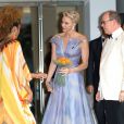 Le prince Albert II de Monaco et sa femme la princesse Charlène de Monaco - Arrivées au 68ème gala de la croix rouge Monégasque dans la salle des Etoiles du Sporting Monte-Carlo à Monaco, le 23 juillet 2016. © Palais Princier/Pierre Villard/Monte Carlo Société des Bains de Mer via Bestimage