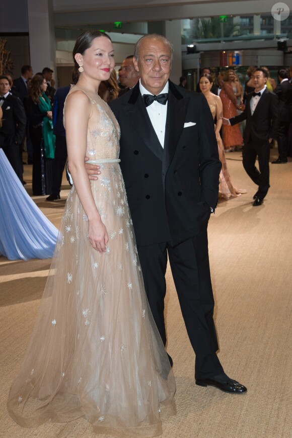 Fawaz Gruosi et sa compagne Sophie Taylor - Arrivées au 68ème gala de la croix rouge Monégasque dans la salle des Etoiles du Sporting Monte-Carlo à Monaco, le 23 juillet 2016. © Palais Princier/Pierre Villard/Monte Carlo Société des Bains de Mer via Bestimage