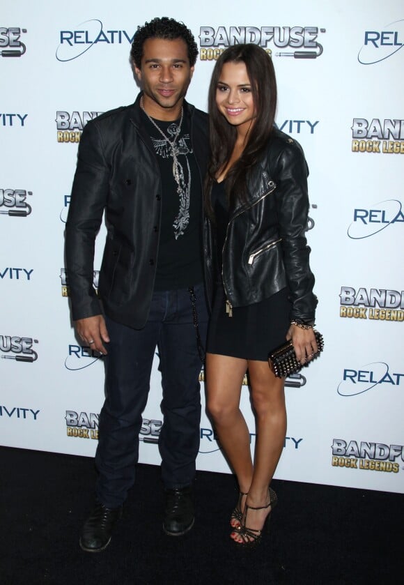 Corbin Bleu et Sasha Clements au lancement de BandFuse: Rock Legends Video Game a la House Of Blues a West Hollywood, le 12 Novembre 2013