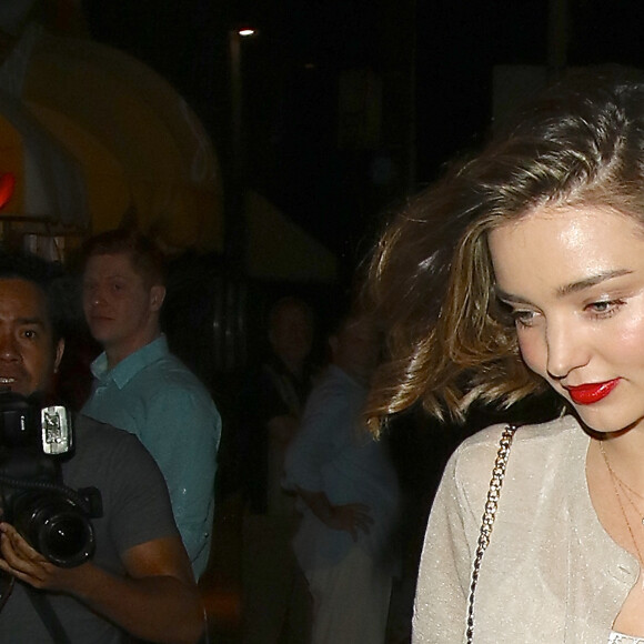 Miranda Kerr est allée dîner chez Giorgio Baldi à Santa Monica le 23 juillet 2016 avec son futur mari Evan Spiegel