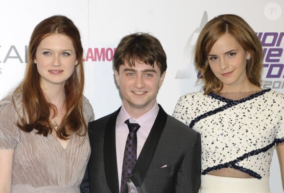 Bonnie Wright, Daniel Radcliffe et Emma Watson à Londres le 26 mai 2010.