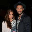 Julien Guirado et sa petite-amie Vanessa Lawrens - Soirée de lancement de la chaîne "Tv Penthouse Black" au Penthouse Club à Paris, le 18 septembre 2014.