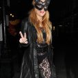 Lindsay Lohan  à une soirée déguisée pour Halloween à Londres, le 28 octobre 2015.