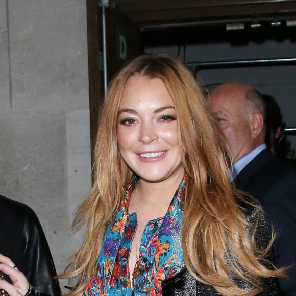 Lindsay Lohan à l'inauguration du restaurant "Sexy Fish" à Londres. Le 8 octobre 2015 © CPA / Bestimage