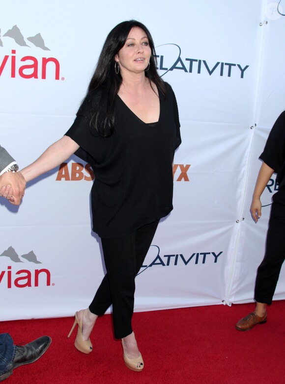 Shannen Doherty lors de la soirée "Pathway To The Cure: A fundraiser " au bénéfice de Susan G. Komen à l'aéroport de Santa Monica, le 11 juin 2014.