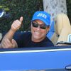Jean-Claude Van Damme au volant de sa Bentley à Beverly Hills, le 17 septembre 2015