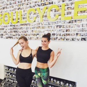 Lea Michele est adepte des cours de spinnning chez SoulCycle. Photo publiée sur Instagram en juillet 2016