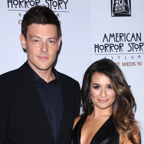 Corey Monteith et Lea Michele à la Premiere du film "American Horror Story : Asylum" aux studios Paramount a Los Angeles. Le 13 octobre 2012