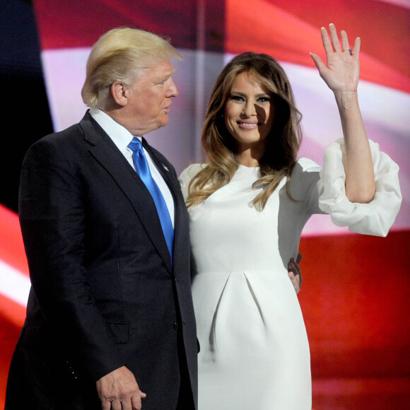 Donald Trump et sa femme Melania Trump lors du 1er jour de la convention républicaine à Cleveland, le 18 juillet 2016.