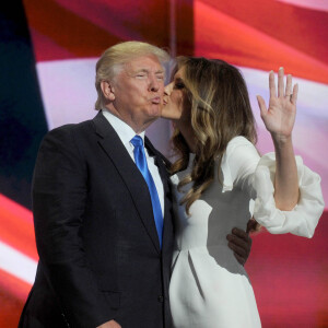 Donald Trump et sa femme Melania Trump lors du 1er jour de la convention républicaine à Cleveland, le 18 juillet 2016.