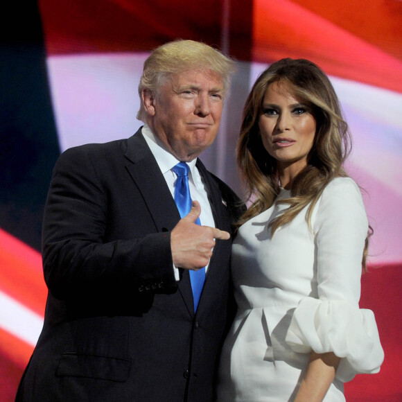 Donald Trump et sa femme Melania Trump lors du 1er jour de la convention républicaine à Cleveland, le 18 juillet 2016.
