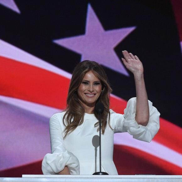 Donald Trump et sa femme Melania lors du premier soir de la convention républicaine à Cleveland. Le 18 juillet 2016