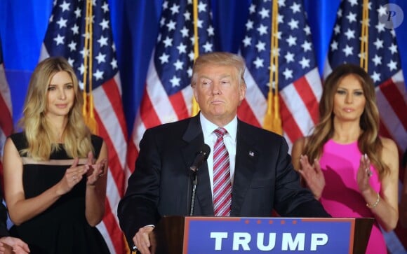 Ivanka Trump, Melania Trump - Donald Trump s'adresse à ses supporters et aux médias pendant un meeting à Briarcliff Manor, à New York le 7 juin 2016