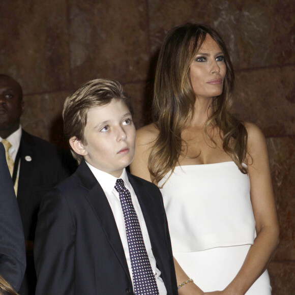 Barron Trump, Melania Trump - Donald Trump se déclare candidat à l'investiture républicaine pour la présidentielle de 2016 lors d'une conférence à New York, le 16 juin 2015.