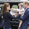 Le prince George de Cambridge assistait avec ses parents au Royal International Air Tattoo à Fairford, le 8 juillet 2016.