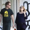 Drew Barrymore enceinte et son mari Will Kopelman vont faire du shopping à West Hollywood, le 9 mars 2014.