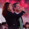 La princesse Mary et le prince Frederik de Danemark dans les tribunes du stade Maracanã le 5 août 2016, assistant à la cérémonie d'ouverture des Jeux olympiques de Rio de Janeiro.