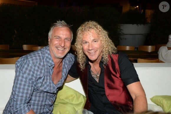 Exclusif - David Ginola et David Bryan (Bon Jovi) au club Vip Room à Saint-Tropez le 2 août 2016. © Rachid Bellak / Bestimage