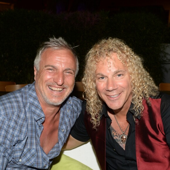 Exclusif - David Ginola et David Bryan (Bon Jovi) au club Vip Room à Saint-Tropez le 2 août 2016. © Rachid Bellak / Bestimage