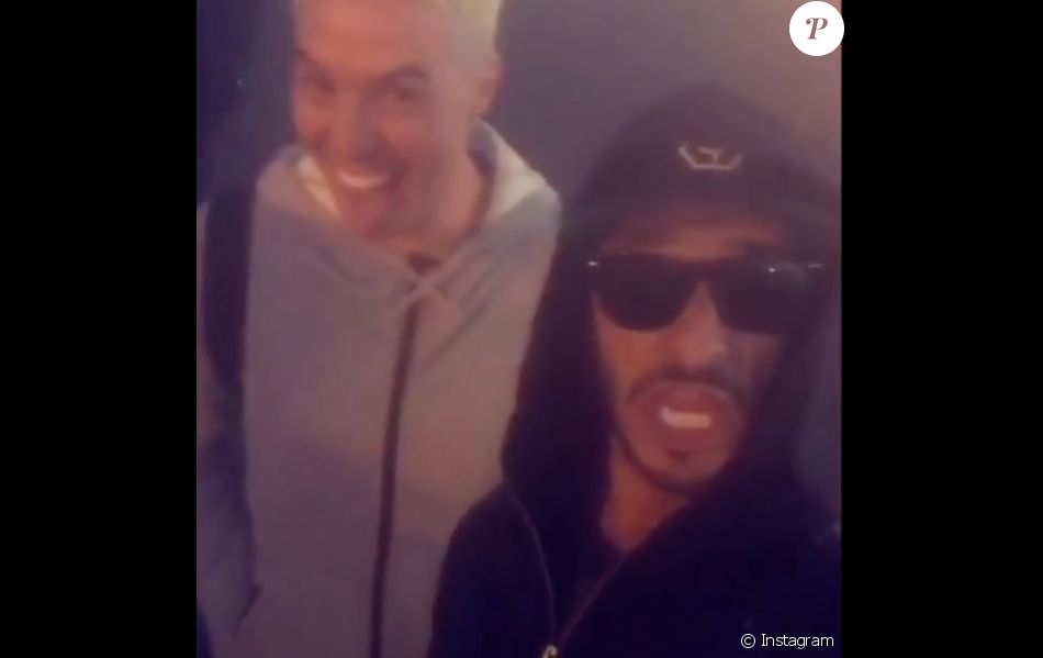 Samir Nasri avec son fréro Ahmed Yahiaoui lors d�un séjour aux Etats