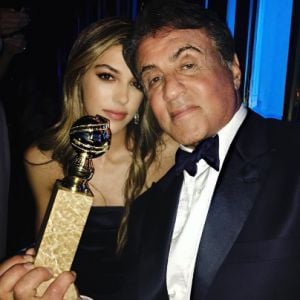 Sistine et Sylvester Stallone sur une photo publiée sur Instagram le 11 janvier 2016