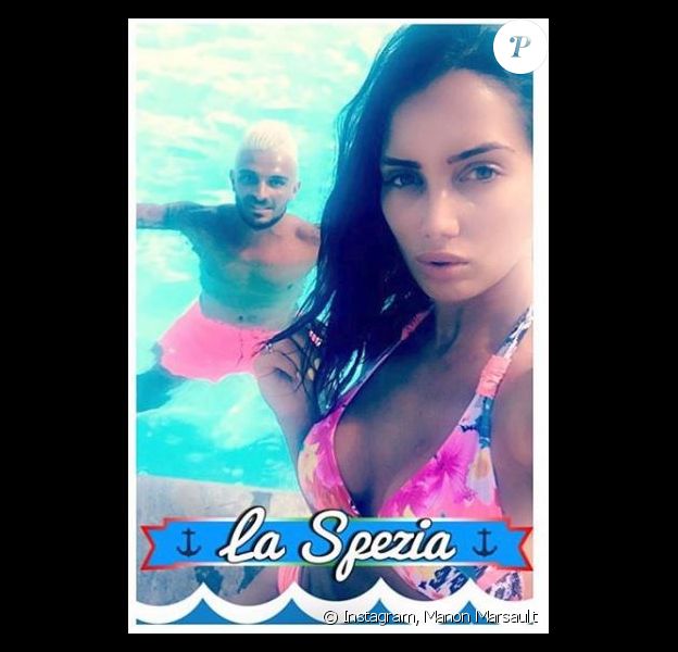 Julien Tanti et Manon Marsault des "Marseillais" en Italie, ils dévoilent leurs vacances sur Snapchat, août 2016
