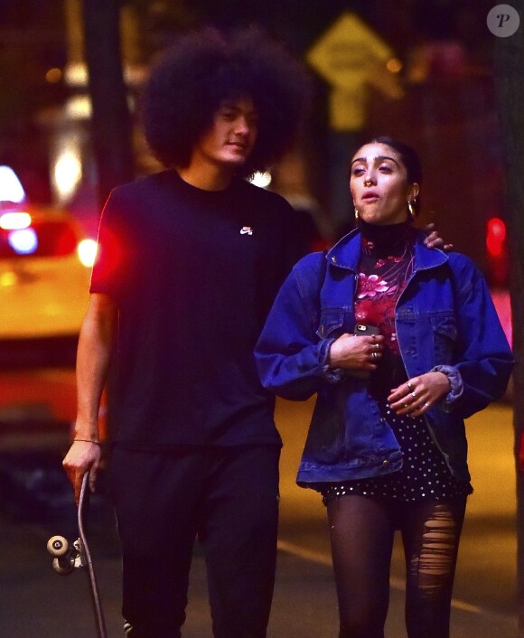 Lourdes Leon (la fille de Madonna) et son compagnon à New York, le 10 juin 2016.
