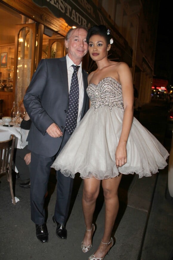Exclusif - Philippe Chevallier et sa femme Tiffany lors du dîner de mariage au restaurant Joséphine "Chez Dumonet" à Paris le 26 juillet 2016