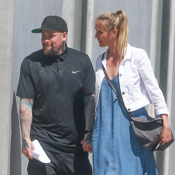 Cameron Diaz et son mari Benji Madden vont faire du shopping à Hollywood le 13 aout 2016.