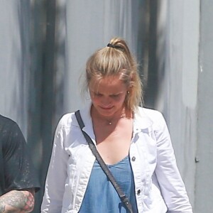 Cameron Diaz et son mari Benji Madden vont faire du shopping à Hollywood le 13 aout 2016.