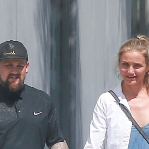 Cameron Diaz et son mari Benji Madden vont faire du shopping à Hollywood le 13 aout 2016.