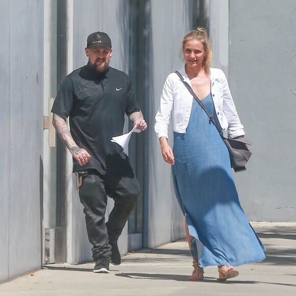 Cameron Diaz et son mari Benji Madden vont faire du shopping à Hollywood le 13 aout 2016.