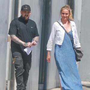 Cameron Diaz et son mari Benji Madden vont faire du shopping à Hollywood le 13 aout 2016.