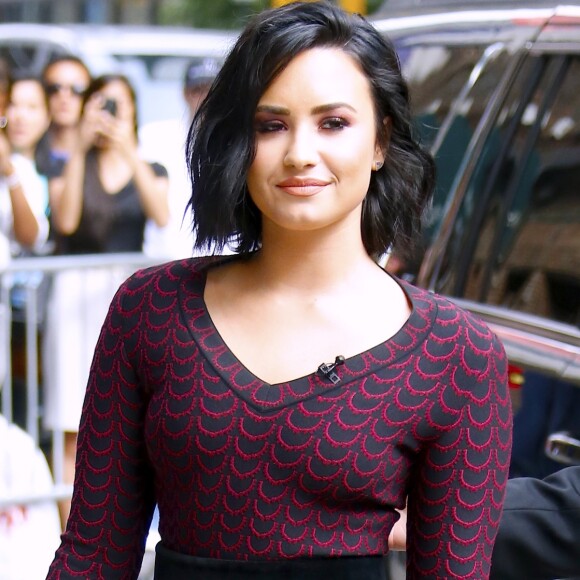 Demi Lovato et Nick Jonas arrivent à l'enregistrement du "Late Show " à New York, le 16 juin 2016