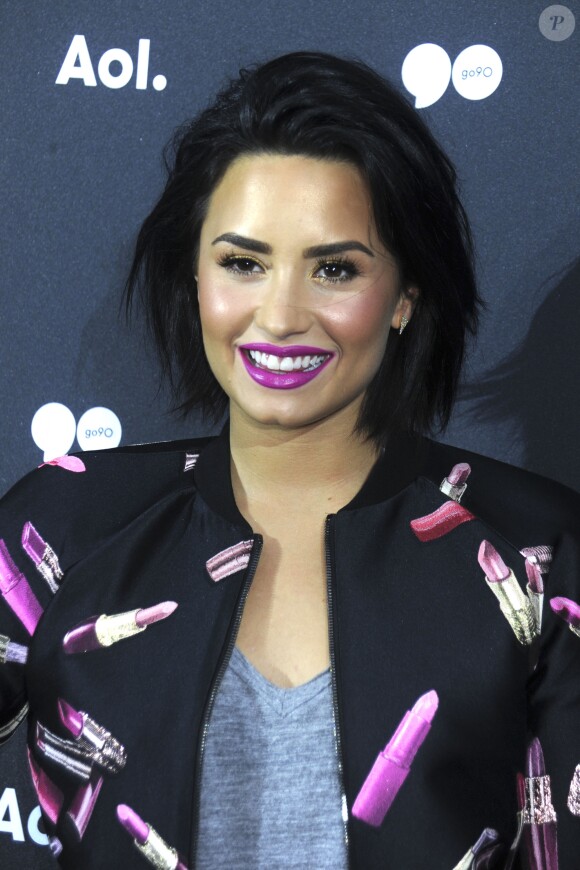 : Demi Lovato lors de la soirée "AOL Newfront 2016" à New York, le 3 mai 2016.
