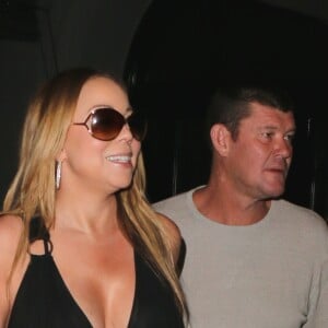 Exclusif - Mariah Carey et James Packer quittent le restaurant Craig à West Hollywood le 7 août 2016. © CPA /Bestimage