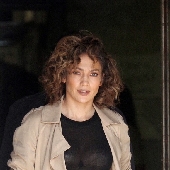 Jennifer Lopez sur le tournage de la série "Shades of Blue" dans le quartier de Brooklyn à New York Le 26 Août 2016