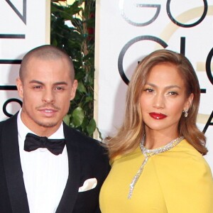 Jennifer Lopez et son compagnon Gasper Smart à La 73ème cérémonie annuelle des Golden Globe Awards à Beverly Hills, le 10 janvier 2016.