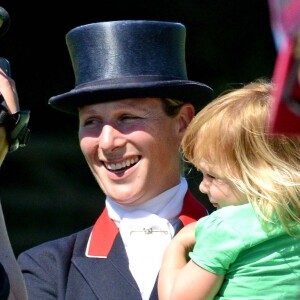 Mia Tindall avec sa maman Zara Phillips lors du Festival of British Eventing à Gatcombe Park le 6 août 2016