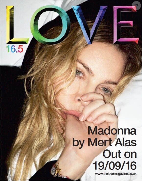 Madonna, photographié par Mert Alas, pour un numéro spécial du magazine anglais "Love", attendu le 19 septembre 2016 en kiosques.