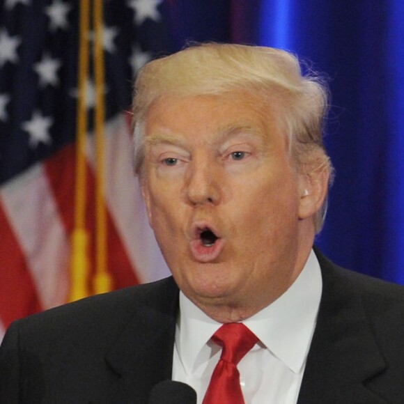 Le candidat républicain à l'élection présidentielle Donald Trump lors d'une conférence de presse au Trump Soho Hotel à New York, le 22 juin 2016.
