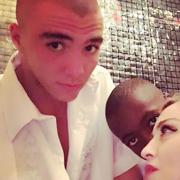 Madonna et ses deux fils, David et Rocco, à New York fin août 2016.