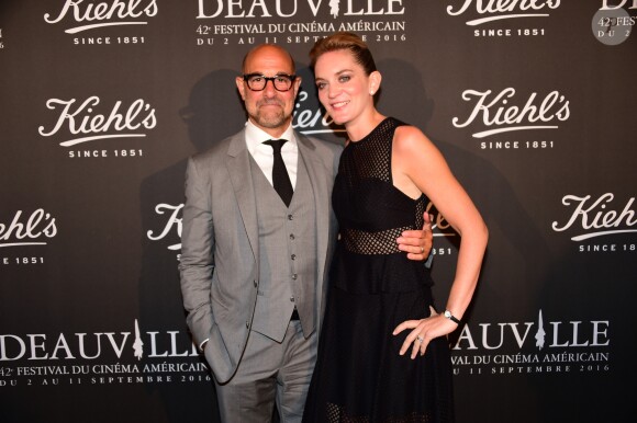 Stanley Tucci et sa femme - Soirée Kiehl's Club, au Festival de cinéma américain de Deauville. Septembre 2016.