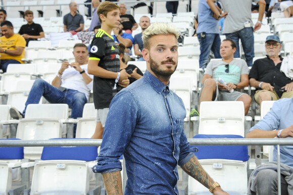 M. Pokora au stade Vélodrome lors du match Olympique de Marseille (OM) à Toulouse Football Club (TFC) à Marseille, le 14 août 2016.