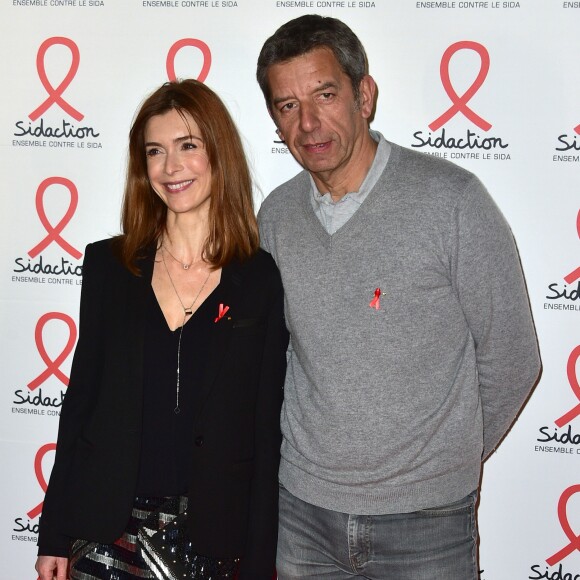 Véronique Mounier et Michel Cymes - Soirée de lancement du Sidaction 2016 au Musée du Quai Branly à Paris le 7 mars 2016. © Giancarlo Gorassini/Bestimage