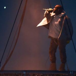 Kanye West lors de son premier concert au Madison Square Garden à New York dans le cadre du "Saint Pablo Tour", le 5 septembre 2016.