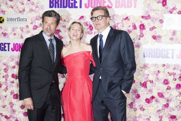 Patrick Dempsey, Renée Zellweger et Colin Firth - Avant-première parisienne du film "Bridget Jones Baby" au Grand Rex à Paris, France, le 6 septembre 2016. © Olivier Borde/Bestimage