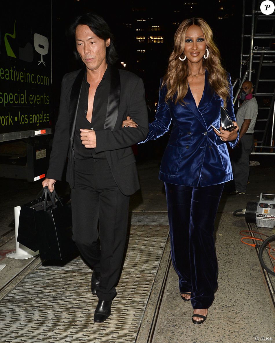 Stephen Gan et Iman Bowie au défilé Tom Ford (collection automne-hiver  2016). New York, le 7 septembre 2016. - Purepeople